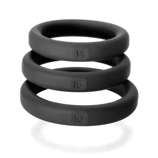 Perfect Fit Xact Fit 3 Ring Kit S/M - Black - Penis Enhancement