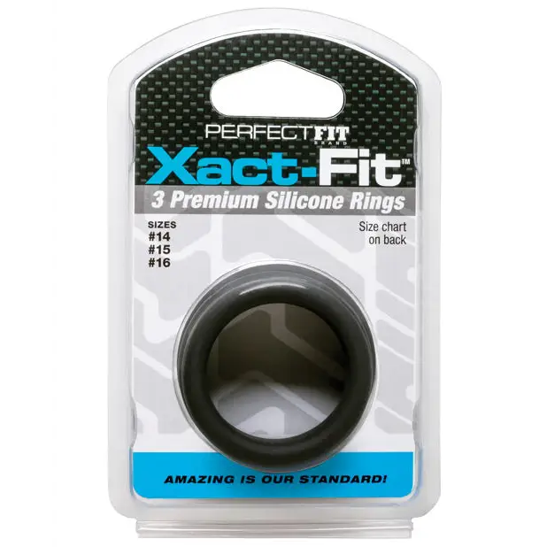 Perfect Fit Xact Fit 3 Ring Kit S/M - Black - Penis Enhancement