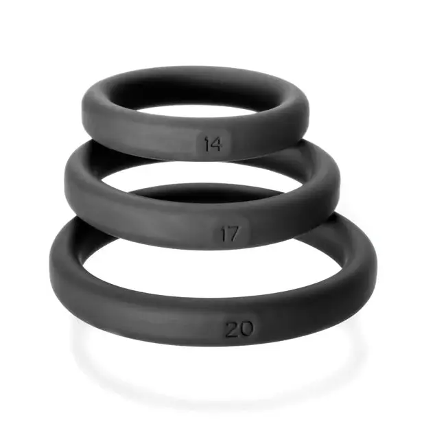 Perfect Fit Xact Fit 3 Ring Kit S/M/L - Black - Penis Enhancement