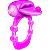 Pierced Tongue X-treme Vibrating Pleasure Ring - Magenta - Stimulators