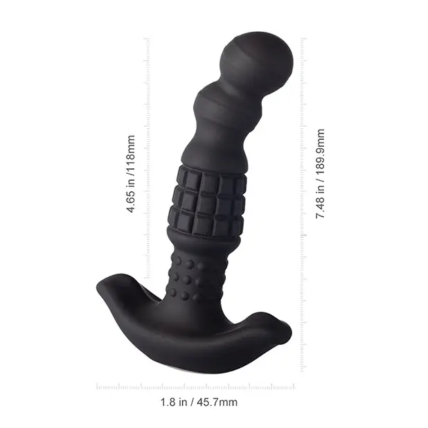 Pineapple Man Vibrating Prostate Massager - Black - Anal Products
