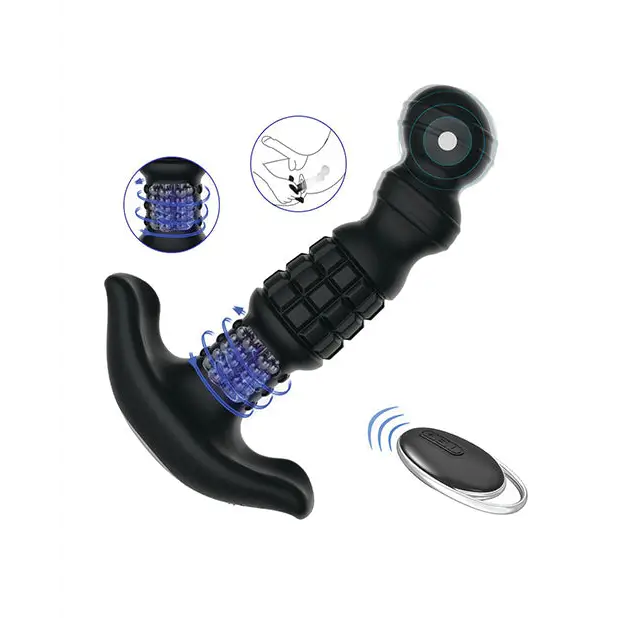 Pineapple Man Vibrating Prostate Massager - Black - Anal Products