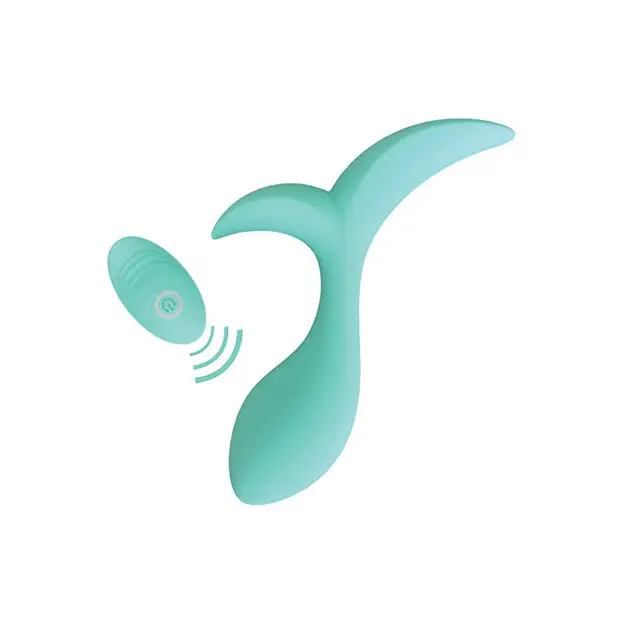 Pink Elephant Buzzy Bae Rechargeable Vibe w/Remote - Aqua - Anal Products