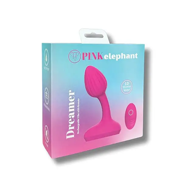 Pink Elephant Dreamer Rechargeable Vibe w/Remote - Pink - Anal Products