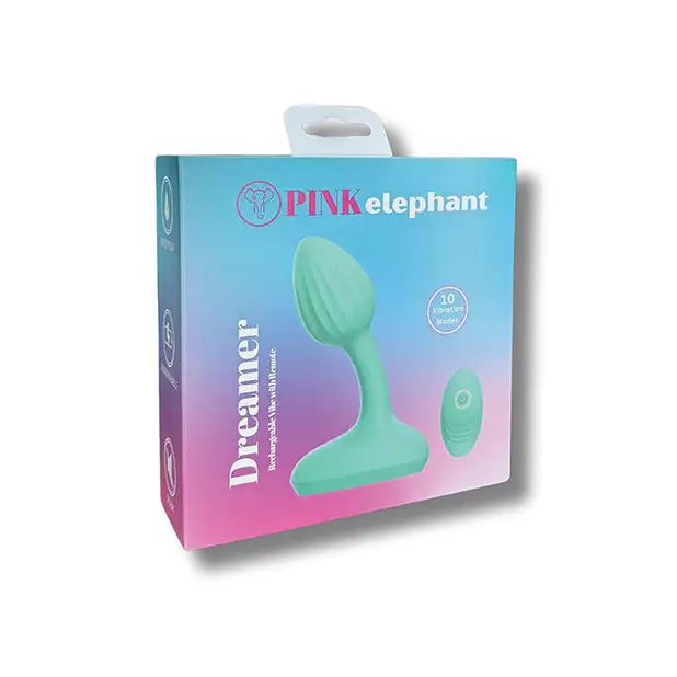 Pink Elephant Dreamer Rechargeable Vibe w/Remote - Aqua - Anal Products