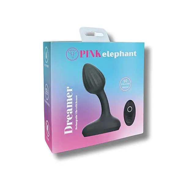 Pink Elephant Dreamer Rechargeable Vibe w/Remote - Black - Anal Products