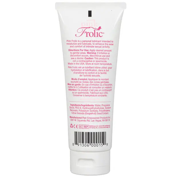 Pink Frolic Gel Lubricant - 3.3 oz Flip Top Tube - Lubricants