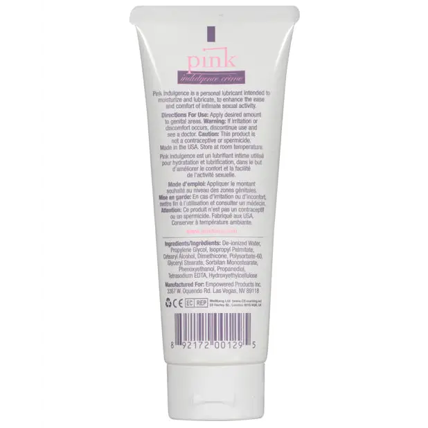 Pink Indulgence Creme - 3.3 oz Tube - Lubricants