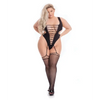 Pink Lipstick All a Dream Teddy Bodystocking Black QN - Lingerie - Plus/Queen - Packaged