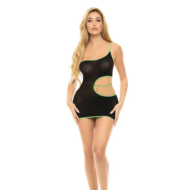 Pink Lipstick All You Need Cut Out Dress Black O/S - Lingerie - Packaged