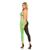 Pink Lipstick Block You Out Bra & Legging Black/Green O/S - Lingerie - Packaged
