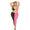 Pink Lipstick Block You Out Bra & Legging Black/Pink QN - Lingerie - Plus/Queen - Packaged
