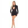 Pink Lipstick Devilish Backless Dress Black O/S - Lingerie - Packaged