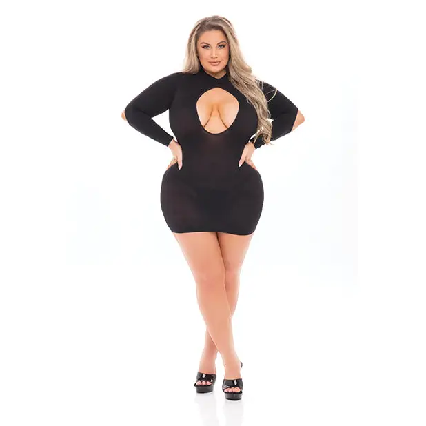 Pink Lipstick Devilish Backless Dress Black QN - Lingerie - Plus/Queen - Packaged