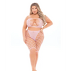 Pink Lipstick Empress Biker Short & Bandeau Top (Fits up to 3X) Pink QN - Lingerie - Plus/Queen - Packaged