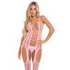 Pink Lipstick Fake News Bodystocking Pink O/S - Lingerie - Packaged