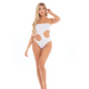 Pink Lipstick Fatale Cutout Bodysuit White O/S - Lingerie - Packaged