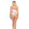 Pink Lipstick Fatale Cutout Bodysuit White O/S - Lingerie - Packaged
