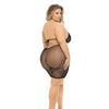 Pink Lipstick Fill Me in Bodystocking Black QN - Lingerie - Plus/Queen - Packaged