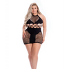 Pink Lipstick Girl Gone Bad Dress Black QN - Lingerie - Plus/Queen - Packaged