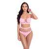 Pink Lipstick Neon Dreams Bra & High Waist Thong Pink O/S - Lingerie - Packaged