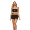 Pink Lipstick Net Worth 2 pc Bandeau Set Black O/S - Lingerie - Packaged