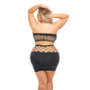 Pink Lipstick Net Worth 2 pc Bandeau Set (Fits up to 3X) Black QN - Lingerie - Plus/Queen - Packaged