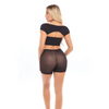 Pink Lipstick On Your Mind Bandeau w/Shoulders & Short Black O/S - Lingerie - Packaged
