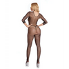 Pink Lipstick Risqué Crotchless Bodystocking Black S/M - Lingerie - Packaged
