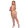 Pink Lipstick Roy G. Biv 2 pc Bodystocking Rainbow QN - Lingerie - Plus/Queen - Packaged