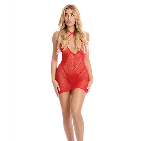 Pink Lipstick Spellbinding Dress Red O/S - Lingerie - Packaged