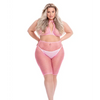 Pink Lipstick Sunset Glow Halter Bra & Bike Short Pink QN - Lingerie - Plus/Queen - Packaged