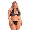 Pink Lipstick The Real Me Bralette & Thong Black QN - Lingerie - Plus/Queen - Packaged