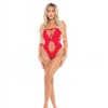 Pink Lipstick Treat Me Right Strapless Bodysuit Red O/S - Lingerie - Packaged