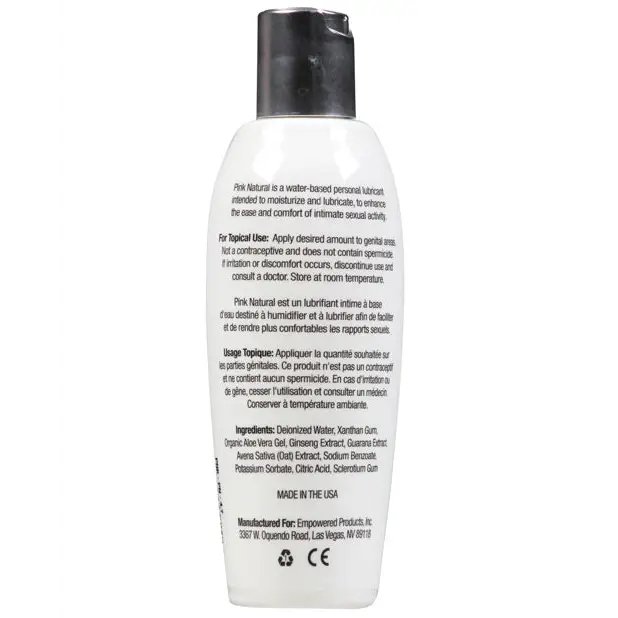Pink Natural Water Based Lubricant for Women - 4.7 oz - Lubricants
