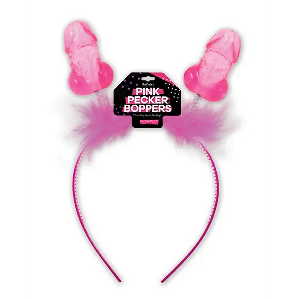 Pink Pecker Boppers Headband - Bachelorette & Party Supplies