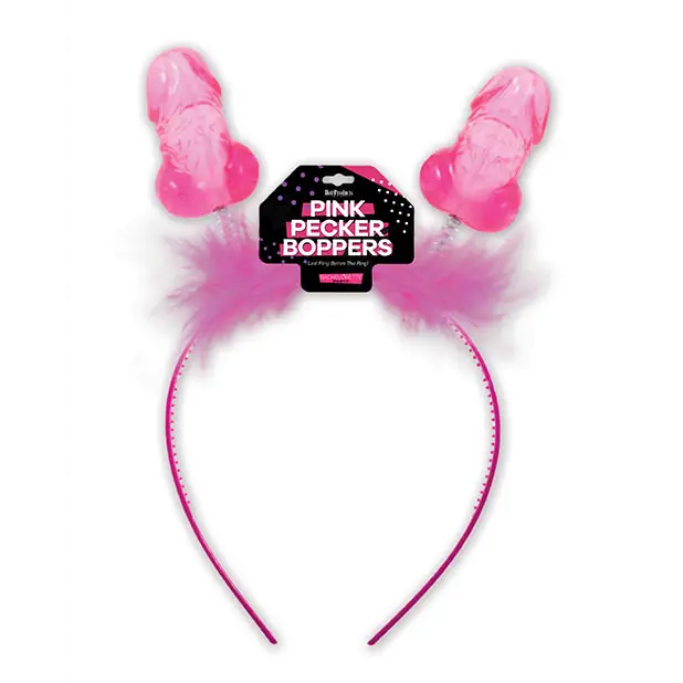 Pink Pecker Boppers Headband - Bachelorette & Party Supplies