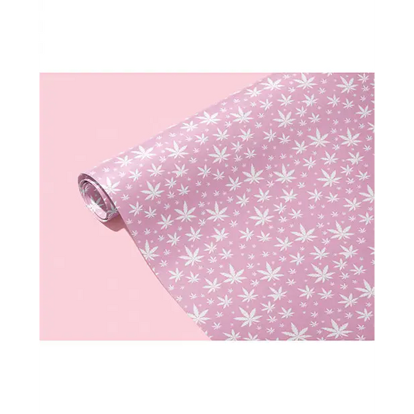 Pink Pot Leaf Wrapping Paper - Bachelorette & Party Supplies