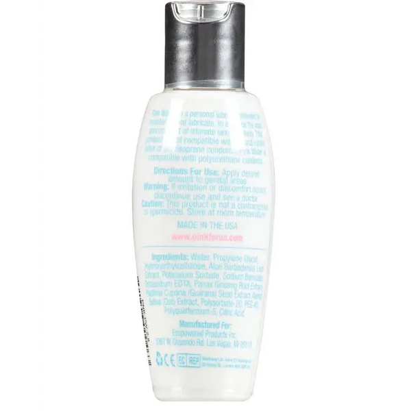 Pink Water Lube - 2.8 oz Flip Top Bottle - Lubricants