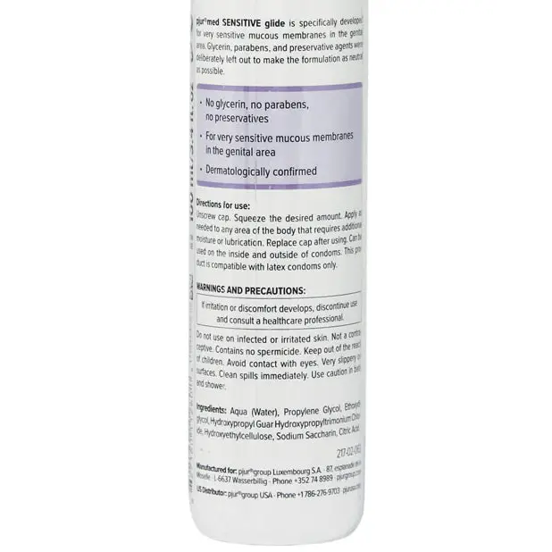 Pjur Med Sensitive Glide Water Based Personal Lubricant - 100ml Bottle - Lubricants