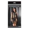 Play Darque Fringe Harness Top & Skirt Black O/S - Lingerie - Packaged