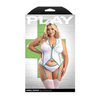 Play Herbal Remedy Gartered Bustier w/Panty & Headpiece - White 3X/4X - Costumes