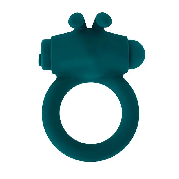 Playboy Pleasure Bunny Buzzer Cock Ring - Deep Teal - Penis Enhancement