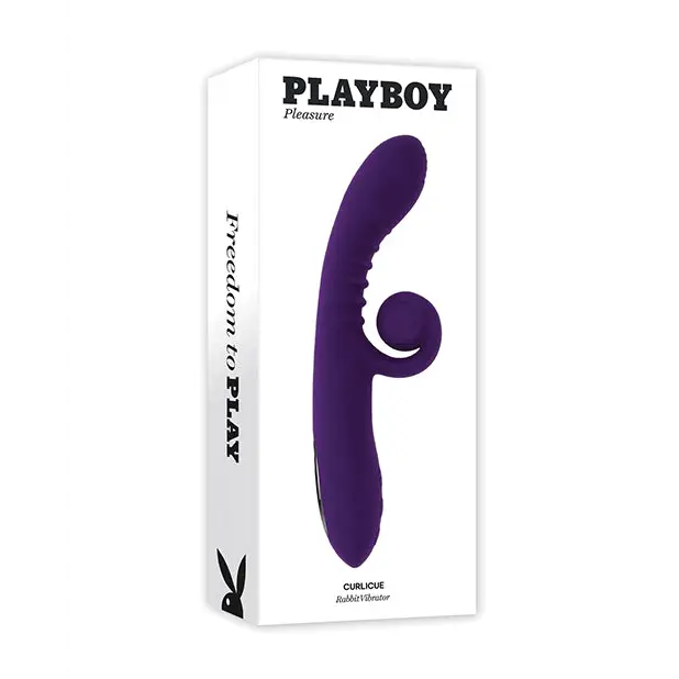 Playboy Pleasure Curlicue Rabbit Vibrator - Acai - Vibrators