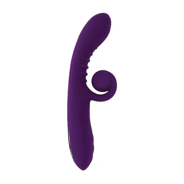 Playboy Pleasure Curlicue Rabbit Vibrator - Acai - Vibrators