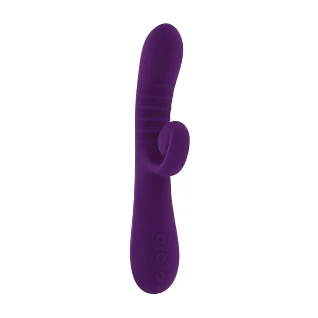 Playboy Pleasure Curlicue Rabbit Vibrator - Acai - Vibrators