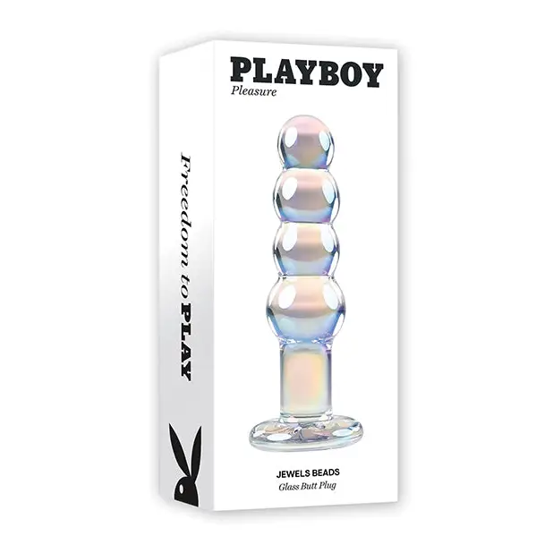 Playboy Pleasure Jewels Beads Anal Plug - Clear