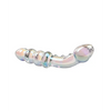 Playboy Pleasure Jewels Double Glass Dildo w/Anal Beads - Clear