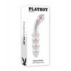 Playboy Pleasure Jewels Double Glass Dildo w/Anal Beads - Clear