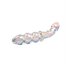 Playboy Pleasure Jewels Double Glass Dildo w/Anal Beads - Clear